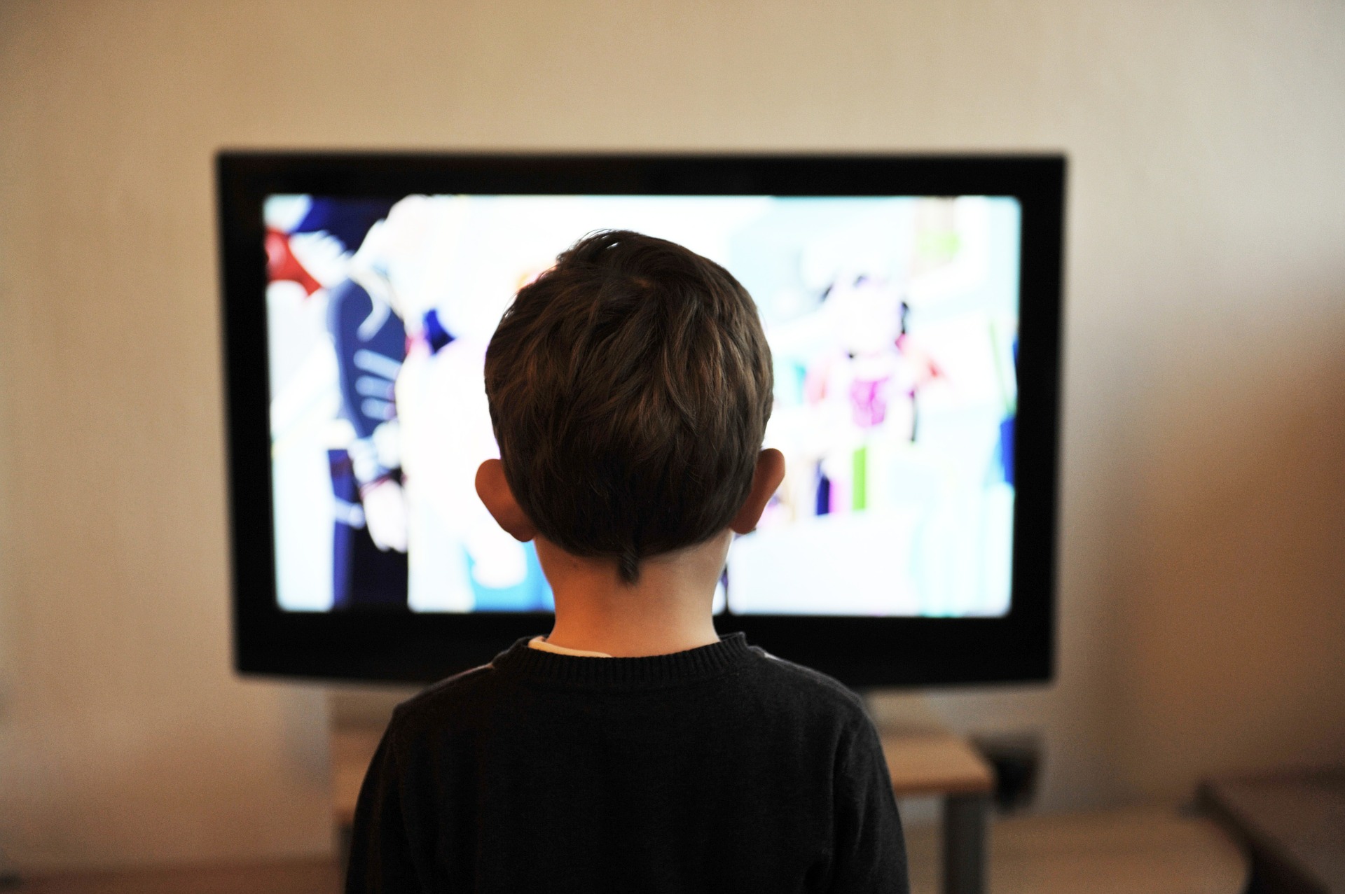 Young Boy Watching TV