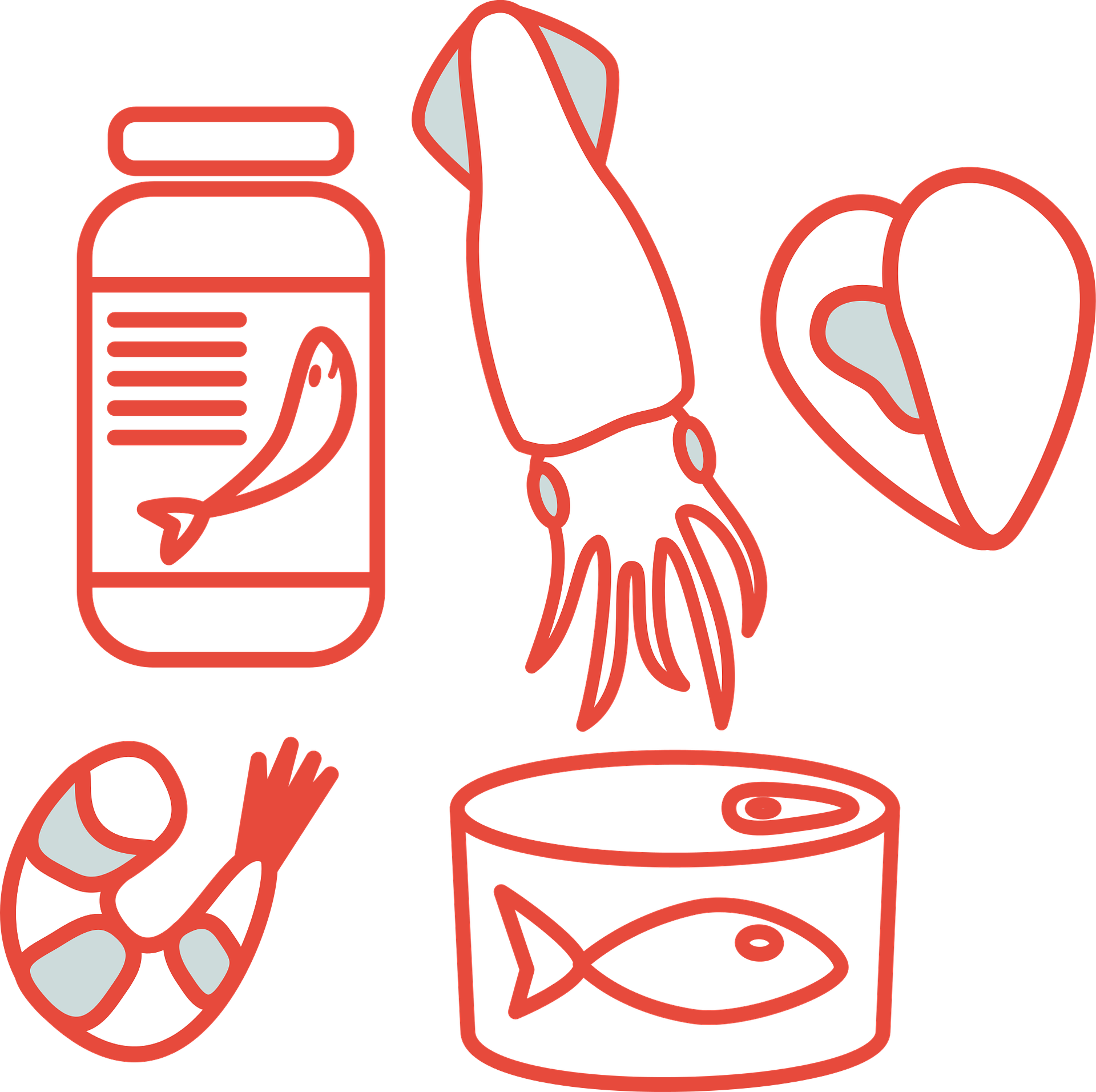 Illustration of Seafood