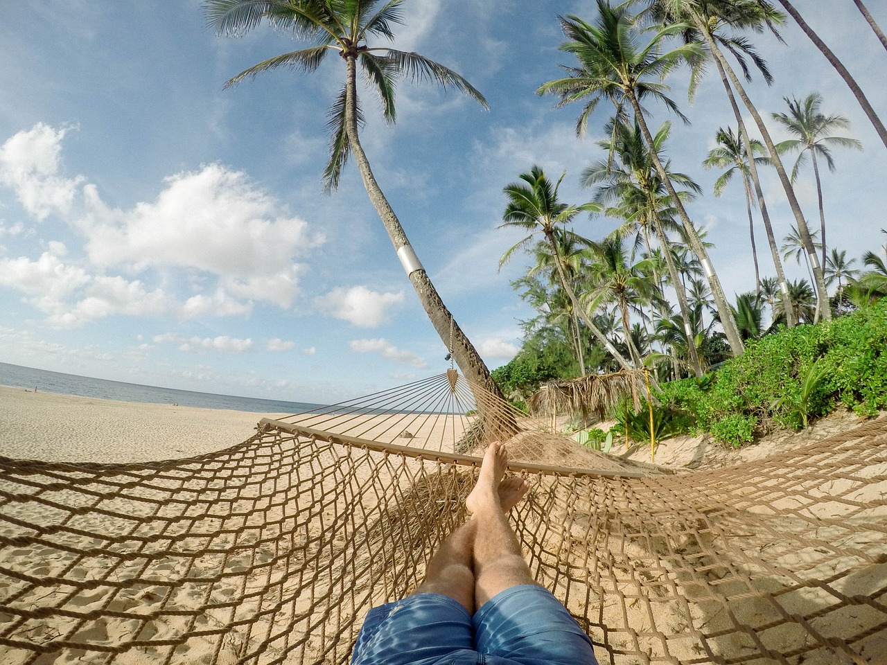 Man Relaxing on a Beach