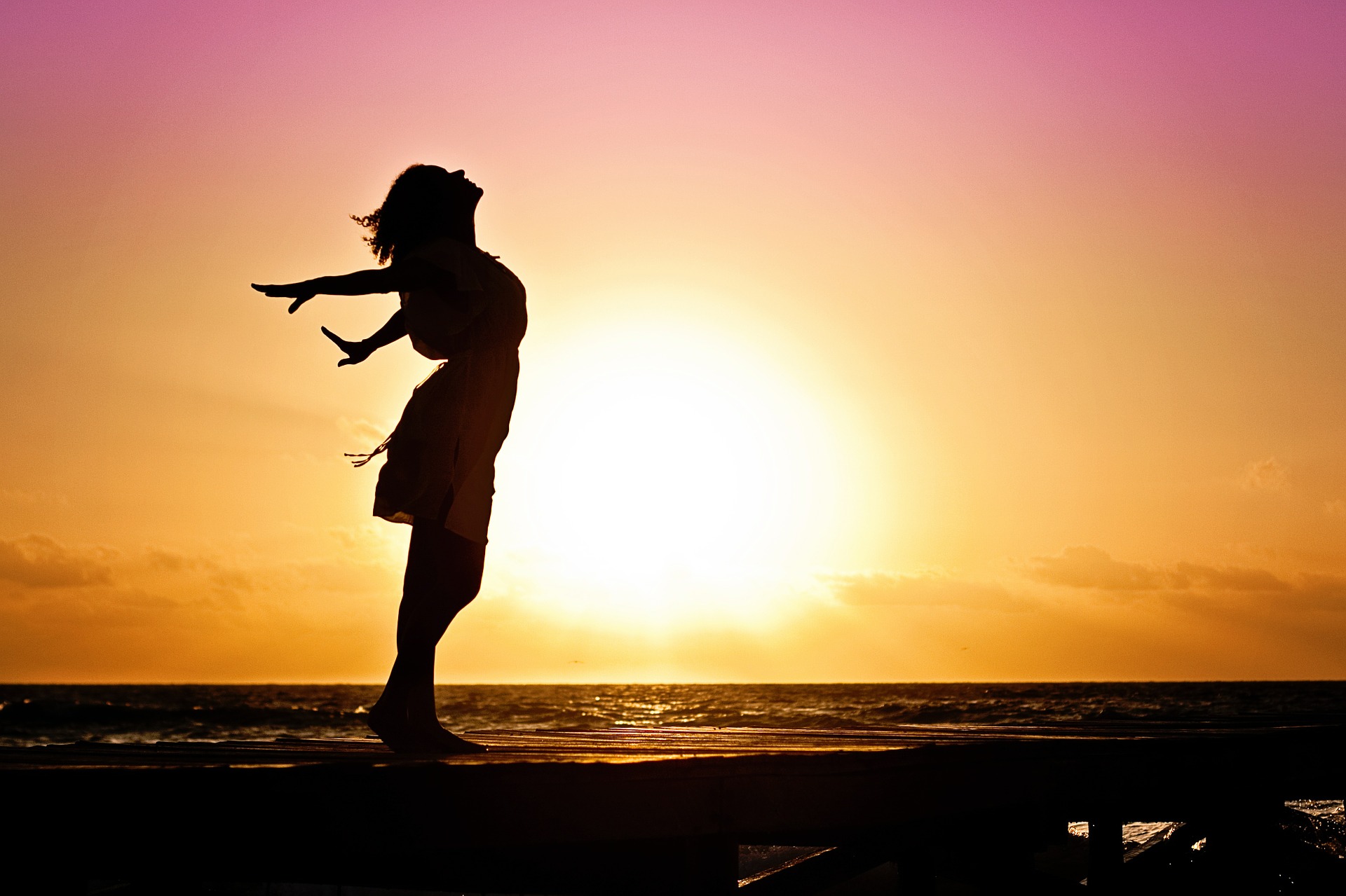 Women on the Beach in a Sunset